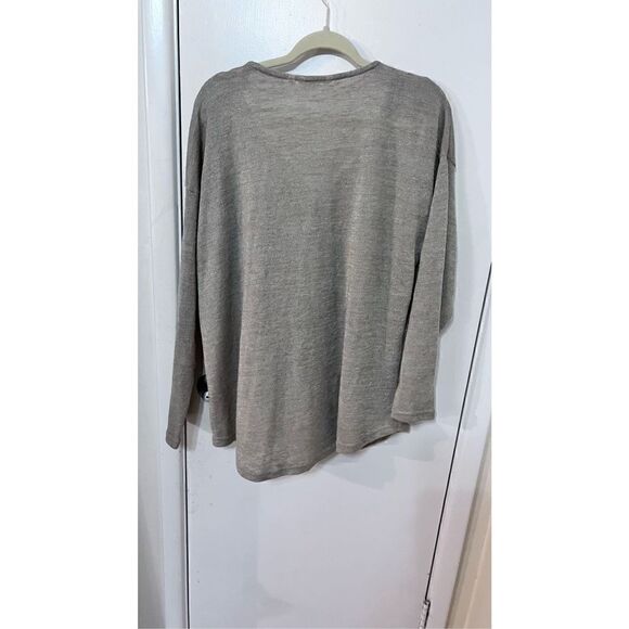 SOFT SURROUNDINGS BEIGE 3/4 ZIP PULLOVER THIN KNIT TOP WOMENS SZ 2XL - Picture 5 of 9